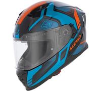 Acerbis X-Way Graphic Casco, blu/arancione, Taglia XL (60/61)