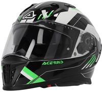 Acerbis X-Way Graphic Casco, nero/verde, Taglia L (59/60)