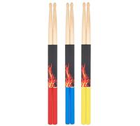 Acero 5A Robusto Legno Bacchette Per Batteria Bacchette Punta In Legno Per Studenti Adulti Principianti Accessori 3 Paia Bastoni Di Legno Per Adulti