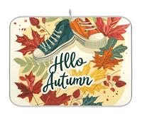 Acero Autunno Felice Riutilizzabile Piatto Stuoia di asciugatura 18x24 Rettangolo Grande Controsoffitto Protezione Resistente Al Calore Decorativo Decorazioni Per