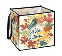 Acero Autunno Felice tessuto cubi contenitori di stoccaggio per scaffali pieghevoli scaffalature contenitori di stoccaggio 33x13x13 In