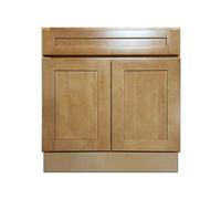 Acero naturale 70 Pollici Vanity Bagno Elegante Shaker Porta Tradizionale Armadio Cassetto Singolo Lavabo Base Bagno Rubinetto Da Parete Vessel Vanities Cucina Legno Legno Duro 76,2 cm L x 80 cm H x