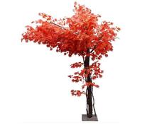 Acero rosso artificiale che non richiede manutenzione, pianta artificiale realistica for interni, bellezza tutto l'anno(8ft)