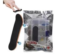 Acero Skateboard, giocattolo di skateboard per dita, dita delle dita in legno, divertimento e interattivo, creativo e coinvolgente, portatile, 10x3x2cm, ideale per ragazzi e ragazze