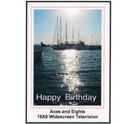 Aces and Eights: Widescreen TV: Greeting card: Merry Christmas
