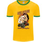 Aces Garage Hotrod Hot Rod Dragster Auto Uomo Ringer Fotl