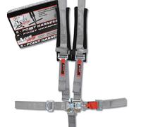 Aces Racing 5 Point Harness With 2 Inch Padding E4 Certified (Silver)