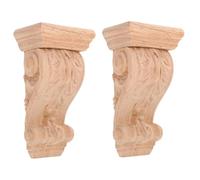 ACESOME - Listelli decorativi in legno per scaffali, Corbels for Shelves, supporto per scaffali, in legno vintage (2, 14 cm x 25 cm x 8 cm)