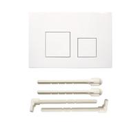 ACESOME Piastra di comando per WC compatibile con Geberit sigma01 sigma10 sigma20 sigma21 sigma30 sigma50 sigma60 piastra di comando plastica plastica per risciacquo a 2 quantità (bianco)