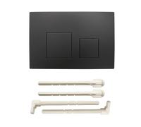ACESOME Piastra di comando per WC compatibile con Geberit sigma01 sigma10 sigma20 sigma21 sigma30 sigma50 sigma60 piastra di comando plastica plastica per risciacquo a 2 quantità (nero)