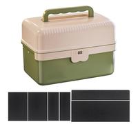 ACESOME - Scatola con serratura a 3 strati, con serratura, per medicine, cibo, carcere (verde, 38,5 x 25,5 x 25,5 x 25,5 x 25,5 x 25,5 cm)