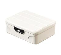 ACESOME Scatola di conservazione per medicinali con serratura, grande scatola di chiusura per medicina, cibo, carcere cellulare (bianco, 33 x 26 x 12 cm)