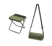 Acesome, sgabello pieghevole da campeggio, pieghevole, con stoccaggio, pieghevole, portatile, da balcone, mini campeggio, sgabello pieghevole (verde, 26 x 24 x 24 cm)