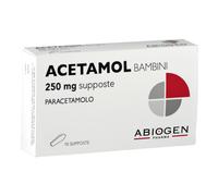 Acetamol Bambini 250mg Paracetamolo Supposte Febbre e Dolore, 10 Supposte