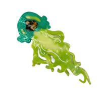 Acetate Claw Clip, Jellyfish Shaped Hair Clip, 4.92 Inches Long Sturdy Lightweight Design, Sea Themed Strong Hold Hairpin for Wives, Students, Ladies, School, Dance, Wedding, Family Photo Sesions