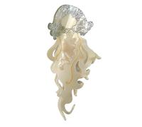 Acetate Claw Clips, Decorative Jellyfish Hairpins, Portable Strong-Hold Barrettes, Comfortable Stylish Clip, Hair Accessory for Students, School, Dance, Fitness, 4.92 Inches
