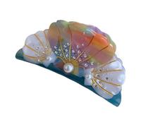Acetate Jaw Barrettes, Hair Claw Clips, Non-Slip Grip, 3.54x1.69 Inches Pearl Accent, Elegant Design, Secure Hold for Bun and Ponytail Material Acetate