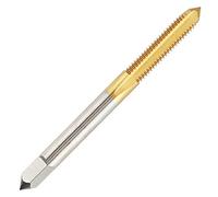 Aceteel Maschio metrico M2.6 X 0.45 HSS Ti-Coated dritto Flauto Thread Tap, M2.6 X 0.45mm Titanio rivestito Filettatura Macchina Tap Mano destra