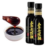 Aceto Nero Invecchiato Dello Shanxi, Aceto di Riso Cinese Invecchiato 5 Anni, Condimento Tradizionale Fermentato Completamente Naturale per Insalate, Cucina e Marinate