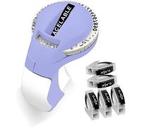 ACETONER Etichettatrice per goffratura con nastri, scrittore portatile retrò in rilievo, mini etichettatrice per goffratura con 5 rotoli neri di nastri per etichette in rilievo (viola)