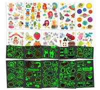 Acevegue 200+ Tatuaggi per Bambini, Luminosi Tattoo Bambini Bambina Maschi, Dinosauri Unicorno Tatuaggi Temporanei Bambini Adesivi Regalini Fine Festa Gadget Compleanno Bambini Invitati