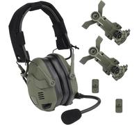 ACEXIER Cuffie tattiche Bluetooth per caccia e tiro con cancellazione del rumore, per casco FAST 0PS W.endy A.RC Sound Pickup Headset (verde)