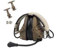 ACEXIER Cuffie tattiche GEN 6 con cancellazione del rumore e microfono a braccio robotico per caccia, paintball, CS, casco militare (Khaki)