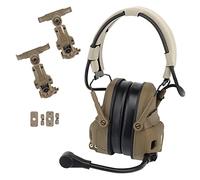 ACEXIER Cuffie tattiche Militari per la Caccia e Il tiro a Segno Cuffie a riduzione del Rumore per Ops Core Arc e Wendy M-Lok Casco Montato sulla Testa Doppio Uso (Tan)