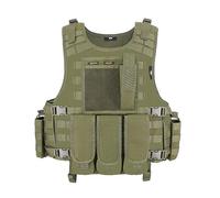 ACEXIER Molle Airsoft Vest Gilet tattico Plate Carrier SWAT Pesca Caccia Paintball Vest Armatura Militare Esercito Polizia Vest (Green)