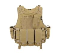 ACEXIER Molle Airsoft Vest Gilet tattico Plate Carrier SWAT Pesca Caccia Paintball Vest Armatura Militare Esercito Polizia Vest (Tan)