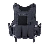 ACEXIER Molle Airsoft Vest Gilet tattico Plate Carrier SWAT Pesca Caccia Paintball Vest Armatura Militare Esercito Polizia Vest (Black)
