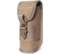 ACEXIER Molle - Custodia per occhiali tattica durevole per esterni custodia per occhiali da sole, custodia per torcia in stile esercito con fibbia 1, cachi, 8,5 x 6 x 19 cm