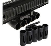 ACEXIER Tactical polimerico Shot gun Quick Release Shell Holder Carrier for Hunting Airsoft Paintball adatto per 20mm Picatinny Rail Mount