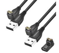 aceyoon 2 Pezzi Nylon Caricatore USB Cavo 1M per Garmin Fenix 7 7S 7X 6 6S 6X Pro 5 5S 5X Plus, Cavo di Ricarica USB Intrecciato per Forerunner 935 945 745 45 45S 245, Approach S10 S40 S60