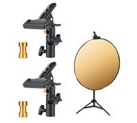 aceyoon 2 supporti per riflettore pieghevole per studio fotografico | Con vite femmina da 1/4" a 3/8", supporto per riflettore multiuso per flash, riflettore rotondo, sfondo e stand di luce