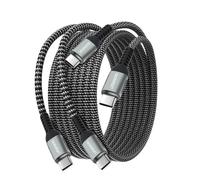 aceyoon 240W USB C auf USB C Kabel 2M, 2 Stück 5A PD Schnellladekabel USB C Kabel mit E-Marker Chip unterstützt QC3.0 für iPhone 16 15 Series, für MacBook, für Galaxy, für Huawei