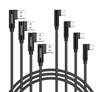 aceyoon Cavo USB Type-C 90 Gradi, [4 Pezzi 30cm +50cm +1m +2m] Cavo Type C in Nylon, Trasmissione e Ricarica Rapida Cavo USB C Compatibile per Huawei P40 P30 P20 Lite per Galaxy S20 S10 S9 Note 8