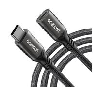 Aceyoon Prolunga USB C Angolo Retto 1M, 240W Maschio Femmina 3.2 Gen2 20Gbps, Cavo Type-C Sincronizzazione Dati 4K@60Hz Video per MacBook Pro