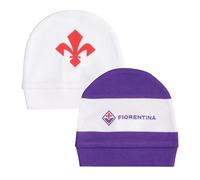 ACF Fiorentina Set 2 cuffiette Neonato, Prodotto Ufficiale, 0-3 Mesi