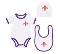ACF Fiorentina Set completo neonato, Prodotto Ufficiale, bianco, 0-3 mesi