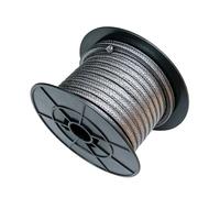 ACFBGFV L'imballaggio a compressione flessibile intrecciato in grafite viene utilizzato per la ghiandola della pompa o lo stelo della valvola o la guarnizione meccanica, 4,6 m, 1/6,5 "x1/6,5", nero