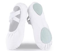 Acfoda Scarpette Danza Classica Bambina Donna Tela Scarpe Ballo Bianco 29