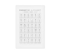 ACFTAIN Stampa artistica da parete moderna su tela con lettere dell'alfabeto fonetico e codice Morse, decorazione per soggiorno e camera da letto, 40 x 60 cm