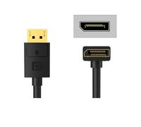 ACGTUY Cavo adattatore Displayport 1,4 da 90 gradi, cavo per porta di visualizzazione ad angolo retto, angolo verso l'alto, 8K/60Hz, 4K/144Hz, compatibile con il monitor di gioco (1,0,5 m)