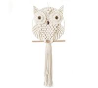 Achart Arazzo in macramè da appendere alla parete, tessuto a mano, stile bohémien, decorazione da parete in macramè, decorazione da parete per camera da letto, soggiorno, cameretta (beige-piccolo)