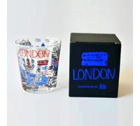 ACHAWYUSN Tazza di vetro disegnata a mano wate tazza latte birra succo colazione tazza da tè città tema cartone animato modello illustrazione design creativo regalo dando prodotto eccellente per amici