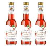 Acheo Bibita Analcolica in Confezione da 3 Bottiglie da 275 ml per aperitivi, feste e weekend (Aranciata Rossa)