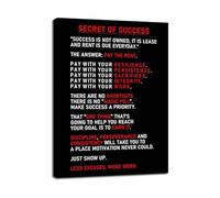 Achievement Roadmap Poster Success Mindset Canvas Wall-Art Step by Step Motivational Guide for Home Office Studio Decor(Unframed,08x12inch(20x30cm))