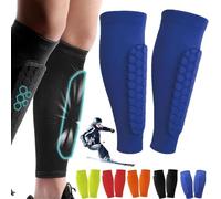 Achille Shinbang Shields, Shinbang Protector 2.0, parastinchi Shindefender, protezioni da sci Shinbang, maniche parastinchi da calcio, calzini da sci, parastinchi da calcio per adulti per sport (blu,