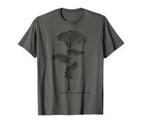 Achillea fiori semi d'annata Botanica Illustrazione Maglietta
